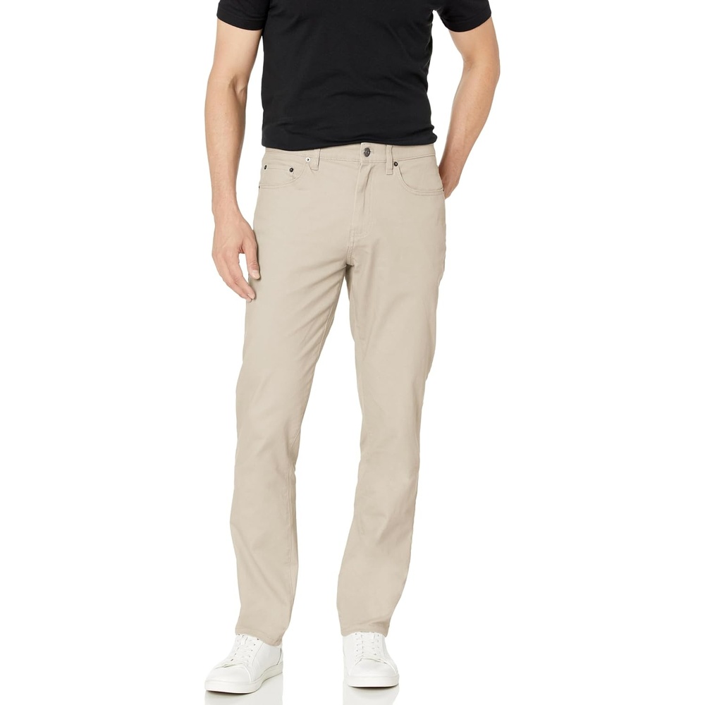 image:imageAmazon Essentials Mens 5Pocket Stretch Twill PantsStone