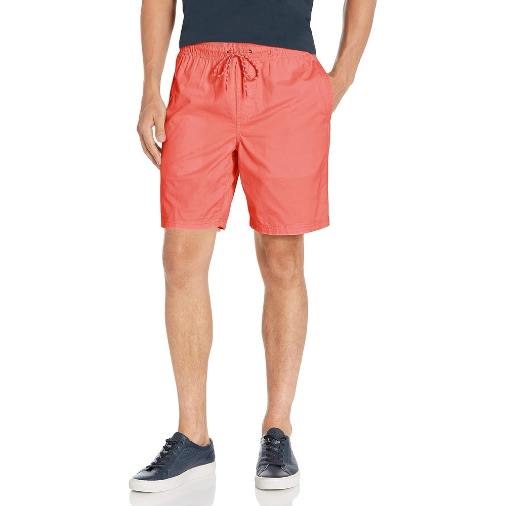 image:imageAmazon Essentials Mens 8 Inseam RelaxedFit Cotton Drawstring PullOn Walk Shorts SummerWeightCoral