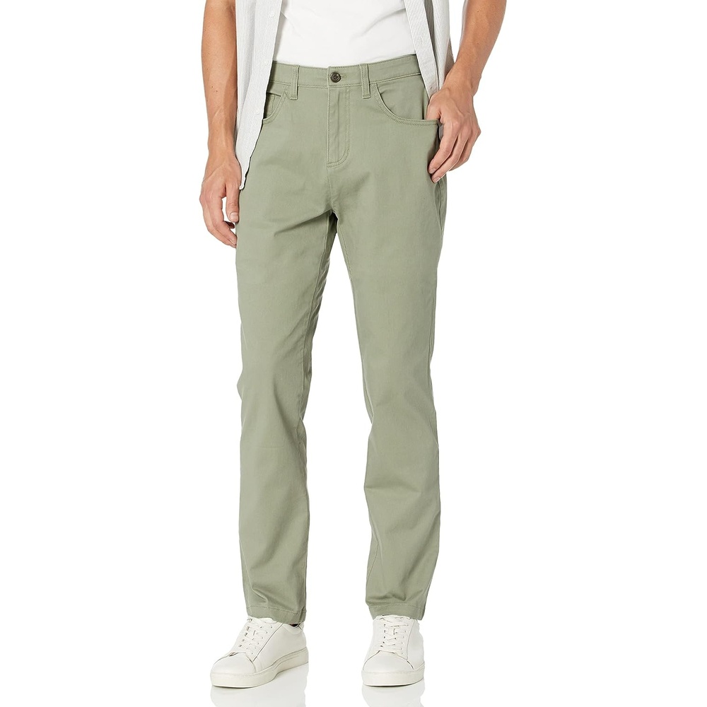 image:imageAmazon Essentials Mens Athletic Fit Chinos Work Pants 5Pocket Cotton StretchFatigue