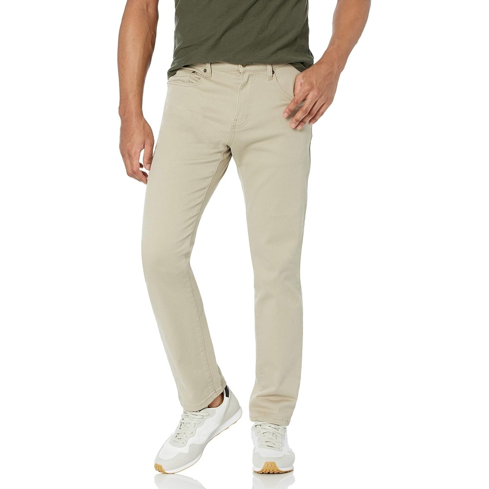 image:imageAmazon Essentials Mens AthleticFit Stretch Jeans Discontinued ColorsLight Khaki Brown