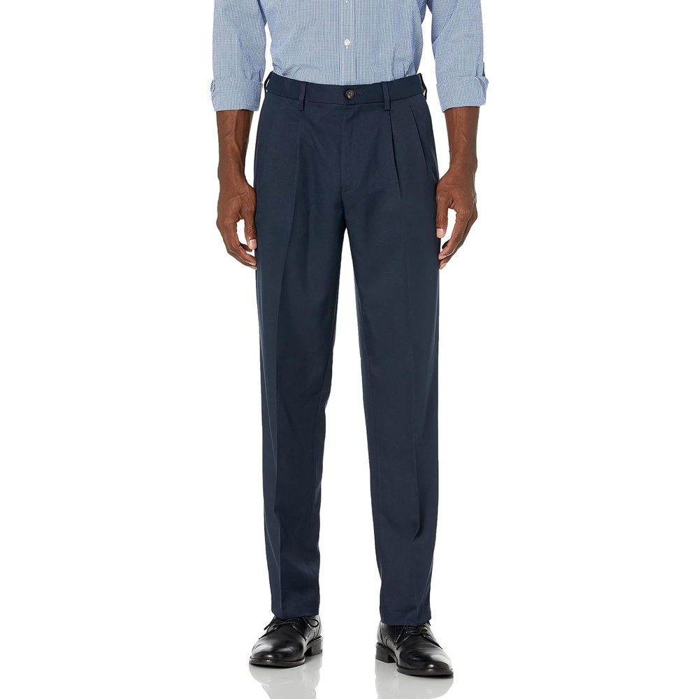 image:imageAmazon Essentials Mens ClassicFit Pleated Dress Pants Available in Big amp TallNavy