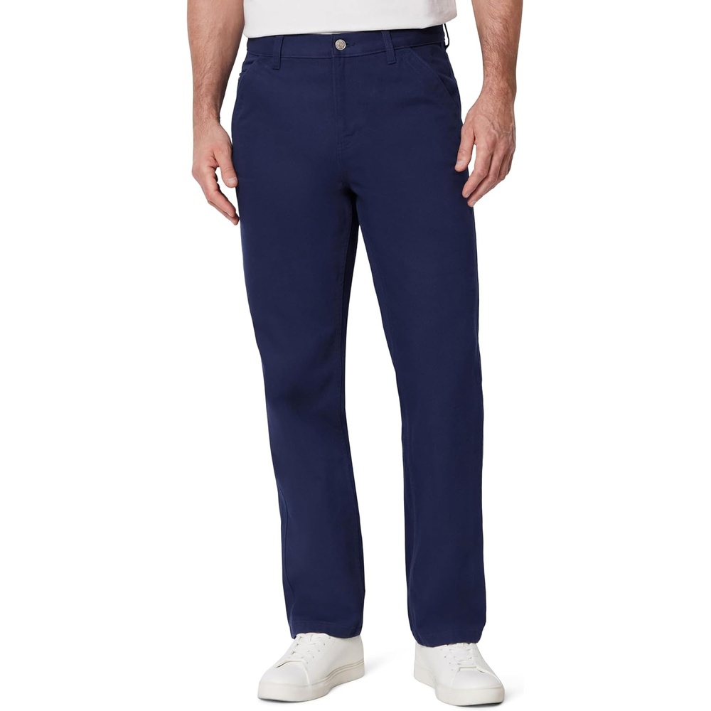 image:imageAmazon Essentials Mens Heavyweight Rigid RelaxedFit Workwear Carpenter Jeans with PocketsDark Navy