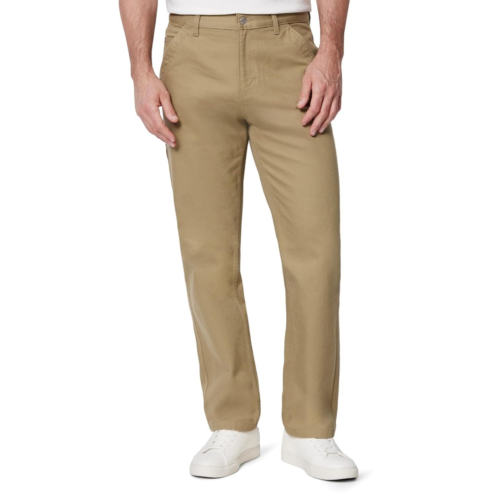 image:imageAmazon Essentials Mens Heavyweight Rigid RelaxedFit Workwear Carpenter Jeans with PocketsMushroom Brown