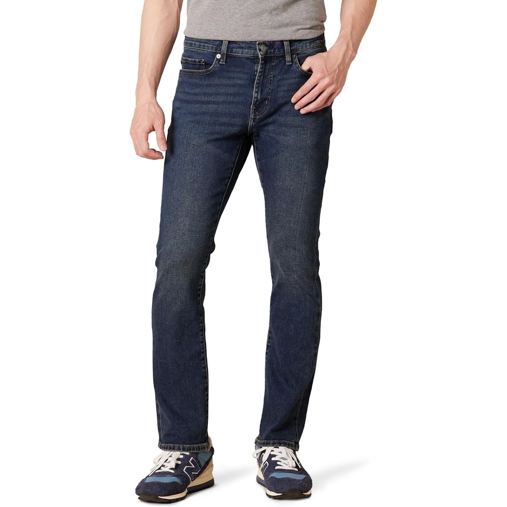 image:imageAmazon Essentials Mens Jeans Slim Fit Stretch Bootcut Discontinued ColorsDark Wash