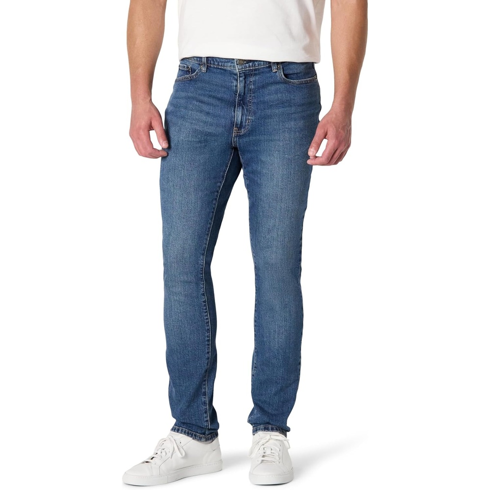 image:imageAmazon Essentials Mens Medium Stretch SkinnyFit JeansStone Medium Wash