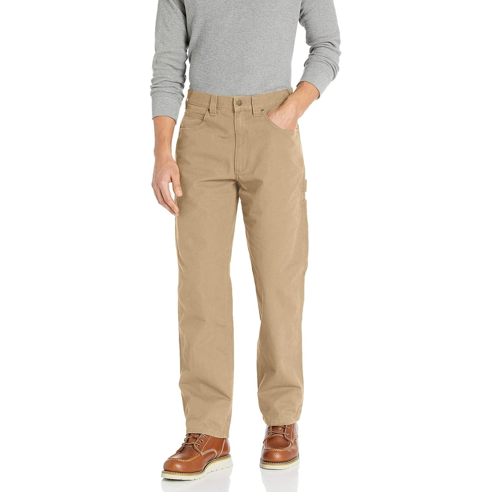 image:imageAmazon Essentials Mens RelaxedFit Carpenter Utility Pants with Tool Pockets Discontinued ColorsKhaki Brown
