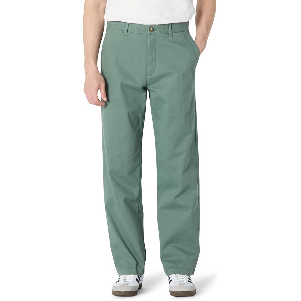 image:imageAmazon Essentials Mens RelaxedFit Cotton Chino PantDark Sage Green