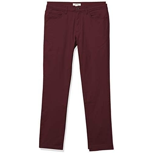 image:imageAmazon Essentials Mens SkinnyFit 5Pocket Stretch Twill Chino PantsBurgundy
