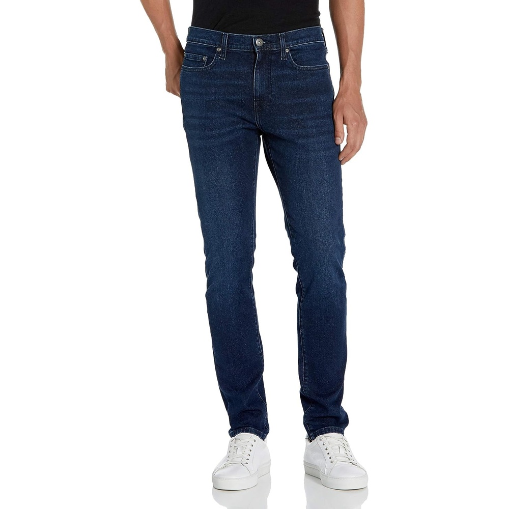 image:imageAmazon Essentials Mens SkinnyFit Comfort Stretch Denim Jeans Discontinued ColorsMedium Blue Brokenin