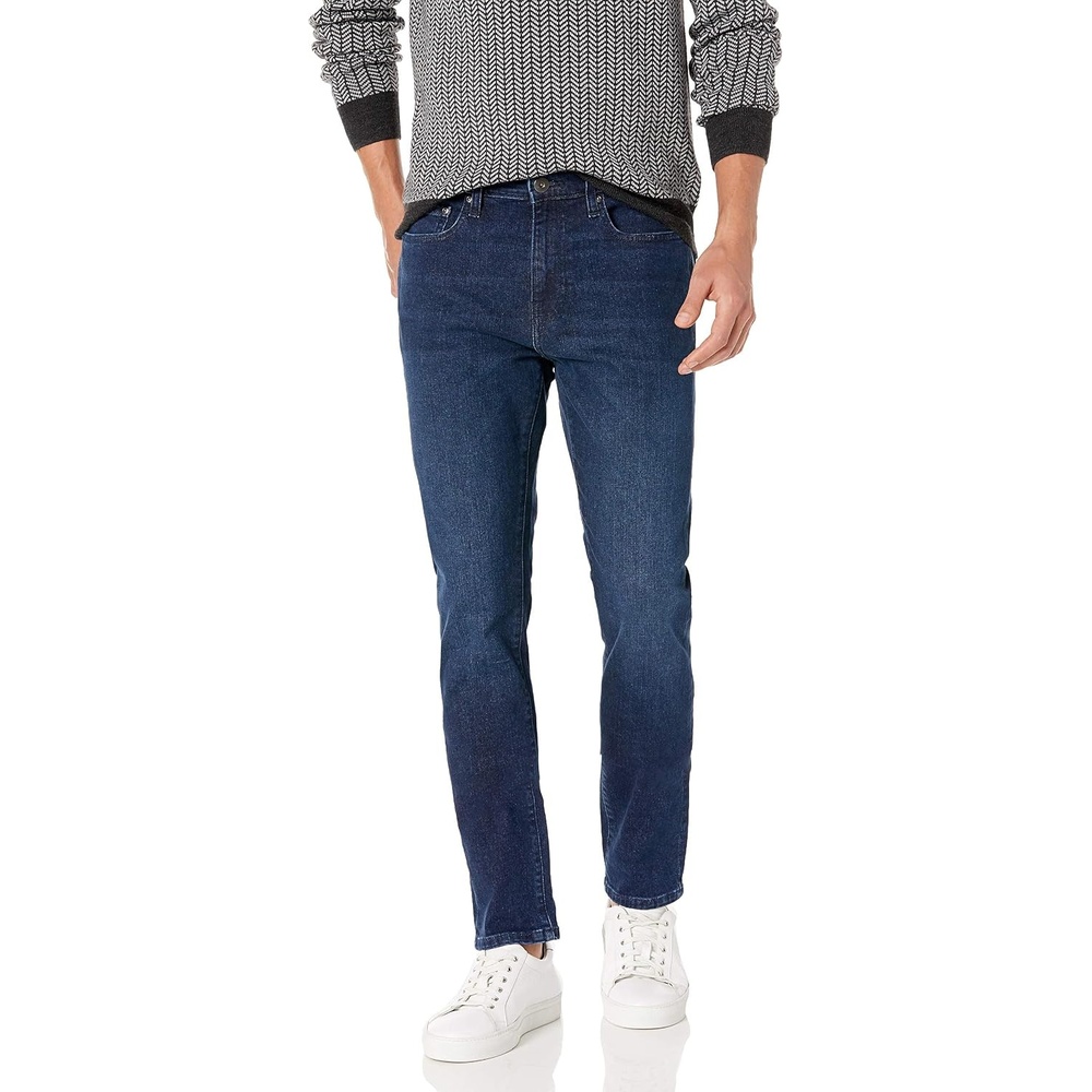 image:imageAmazon Essentials Mens SkinnyFit Comfort Stretch Denim Jeans Discontinued ColorsSanded Indigo