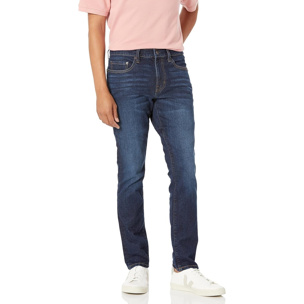 image:imageAmazon Essentials Mens SkinnyFit Stretch Jean Discontinued ColorsIndigo Wash