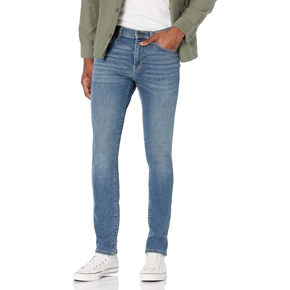 image:imageAmazon Essentials Mens SkinnyFit Stretch Jean Discontinued ColorsMedium Blue Vintage
