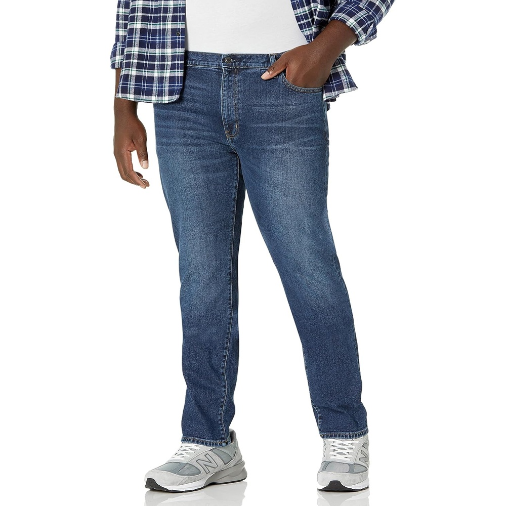 image:imageAmazon Essentials Mens SkinnyFit Stretch Jean Discontinued ColorsMedium Wash