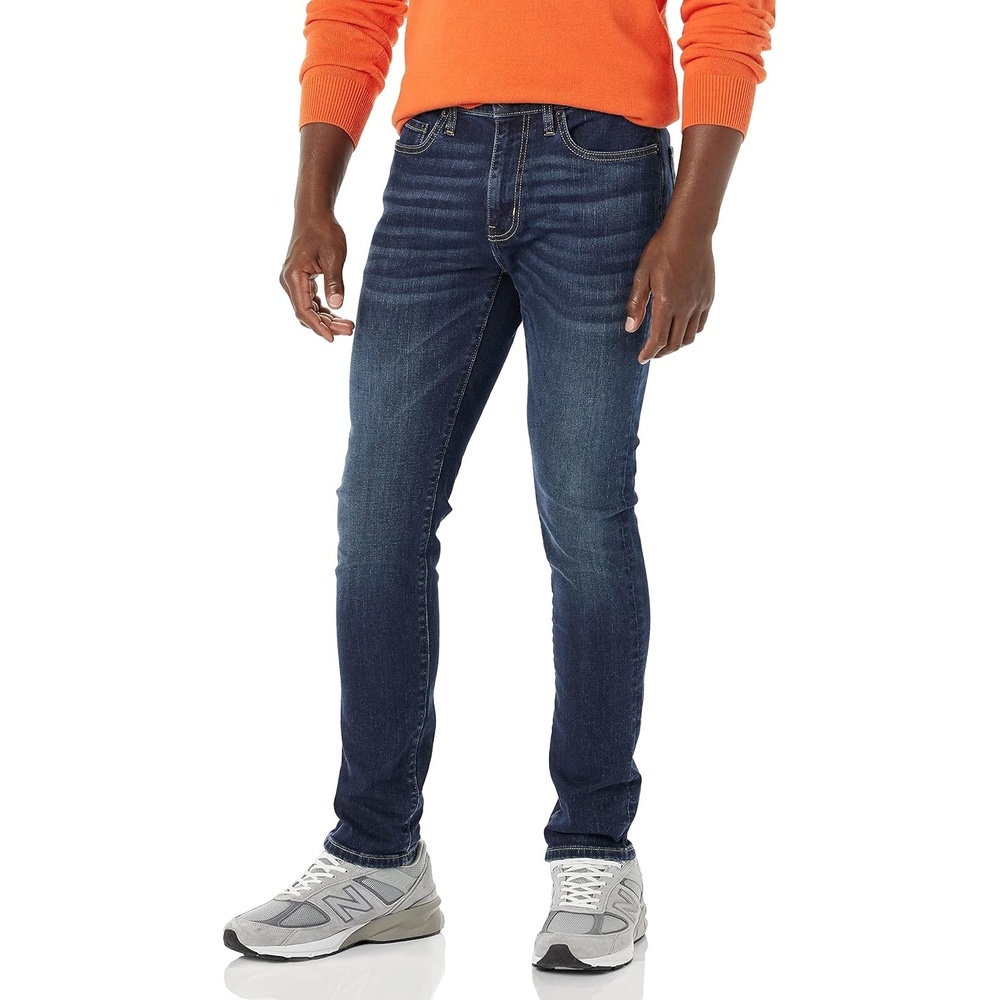 image:imageAmazon Essentials Mens Skinnyfit High Stretch JeanDark Wash