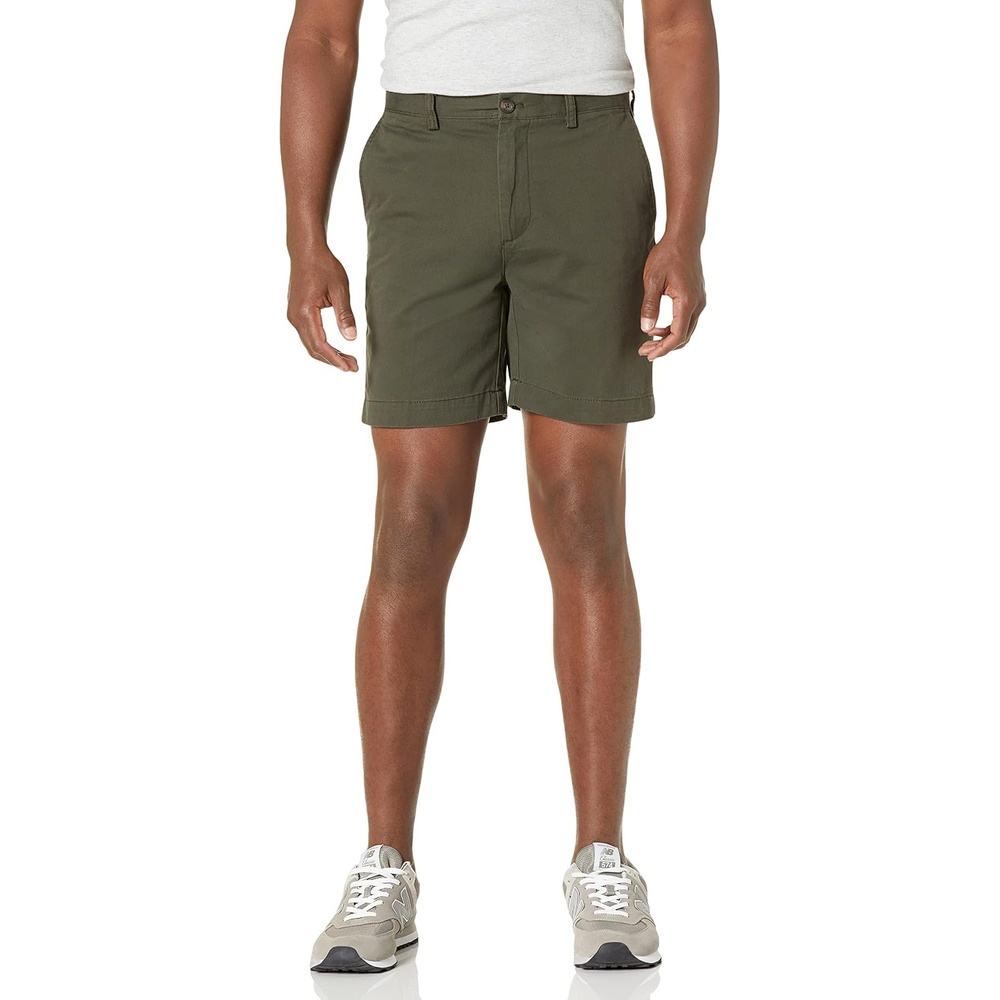 image:imageAmazon Essentials Mens SlimFit 7 Chino ShortsDark Olive