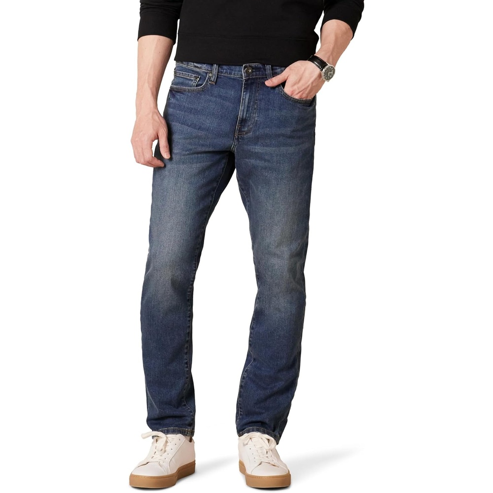 image:imageAmazon Essentials Mens SlimFit Comfort Stretch Jeans Discontinued ColorsMedium Blue
