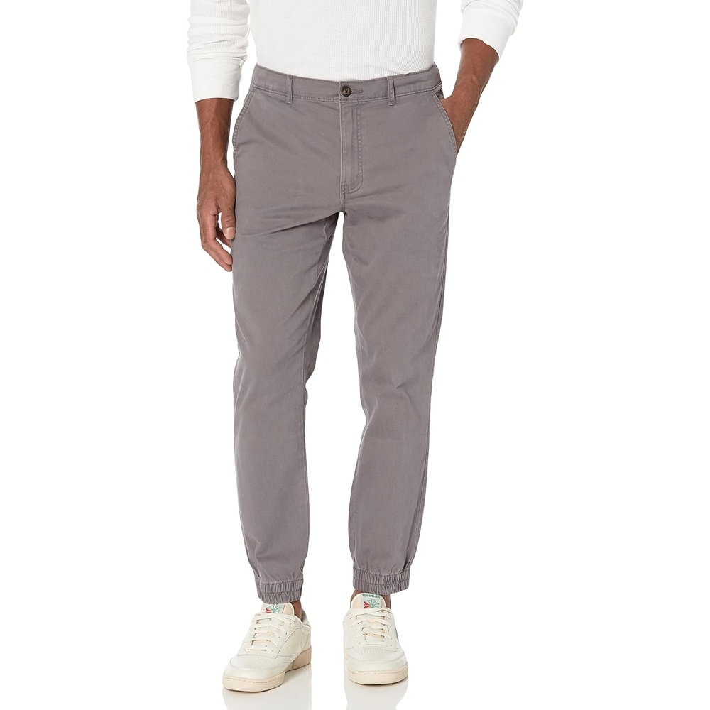image:imageAmazon Essentials Mens SlimFit Cotton Joggers BreathableDark Grey