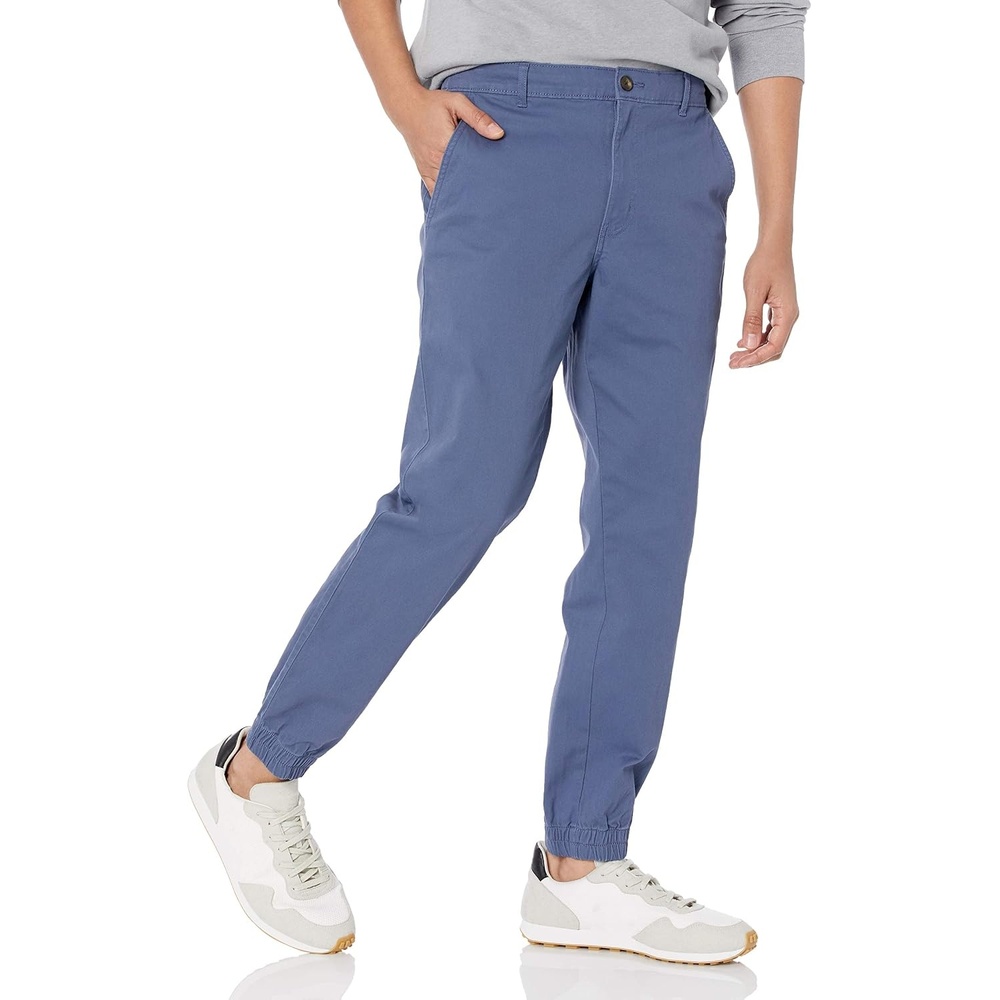 image:imageAmazon Essentials Mens SlimFit Cotton Joggers BreathableIndigo Blue
