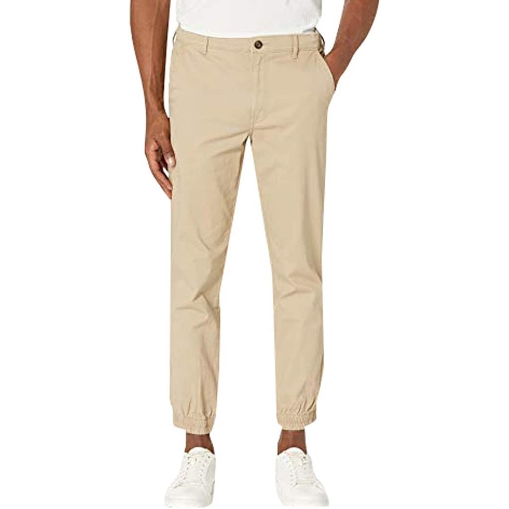 image:imageAmazon Essentials Mens SlimFit Cotton Joggers BreathableKhaki Brown