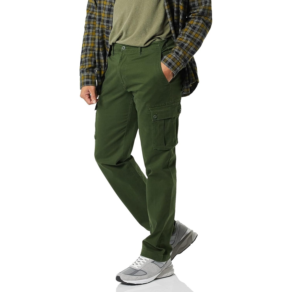image:imageAmazon Essentials Mens StraightFit Breathable Stretch Cargo Pants Available in Big amp TallDark Olive