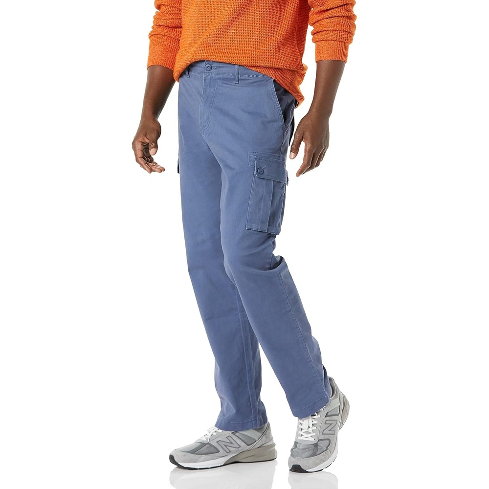 image:imageAmazon Essentials Mens StraightFit Breathable Stretch Cargo Pants Available in Big amp TallIndigo
