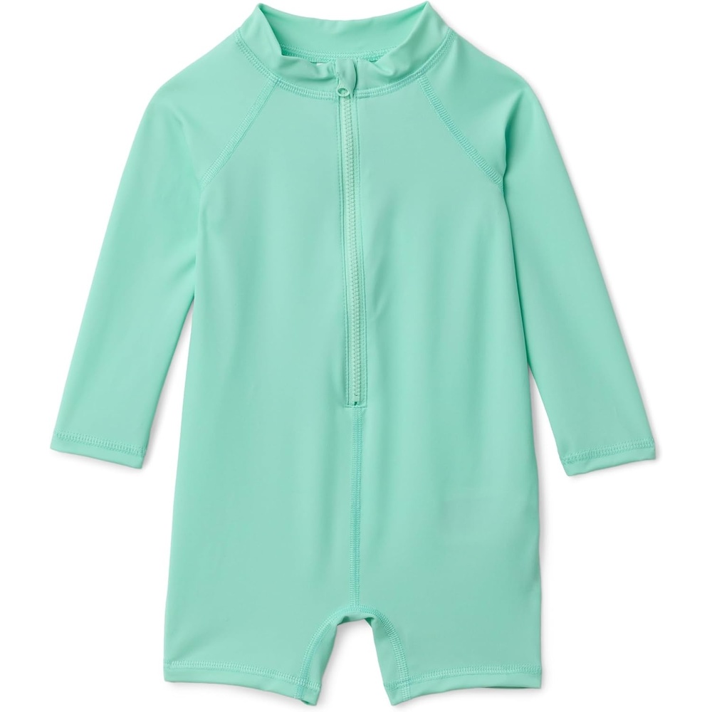 image:imageAmazon Essentials Unisex Babies LongSleeve OnePiece RashguardBright Mint Green