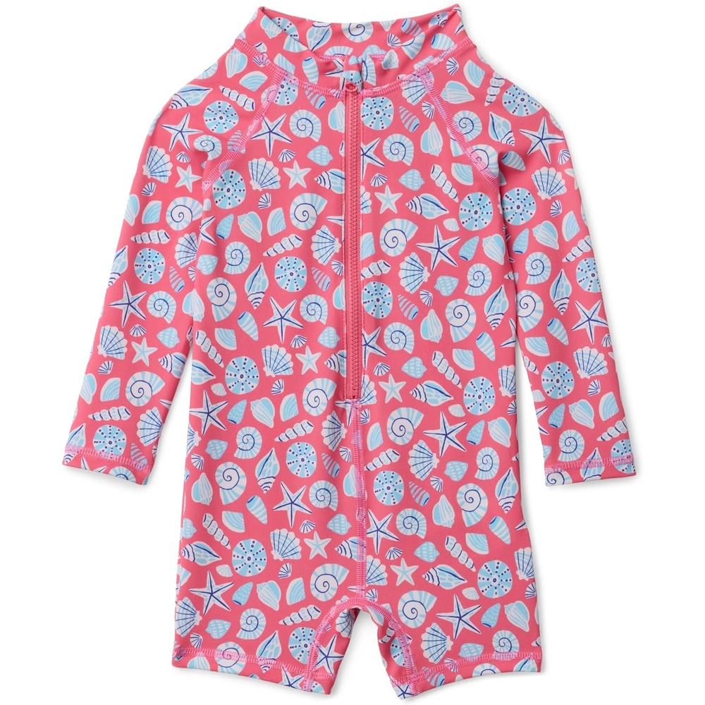 image:imageAmazon Essentials Unisex Babies LongSleeve OnePiece RashguardHot Pink Shells