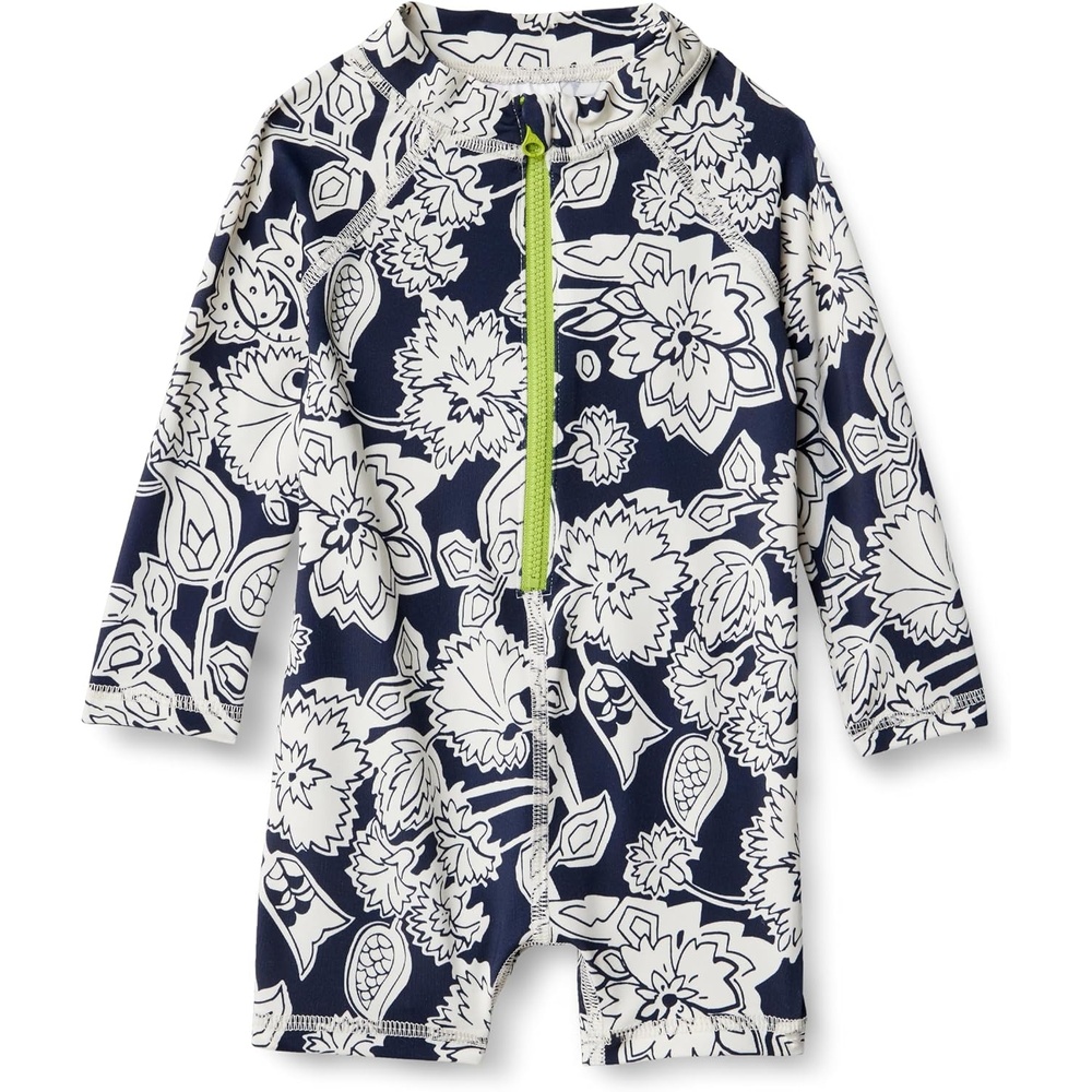 image:imageAmazon Essentials Unisex Babies LongSleeve OnePiece RashguardNavy Folk Floral