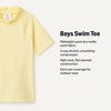 Amazon Essentials Boys and Toddlers’ Short Sleeve Rashguard Swim T-Shirt, Quick-Dry, Slim Fit(Light Yellow)