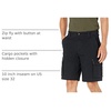 Amazon Essentials Men’s 10″ (25cm) Lightweight Cotton Blend Stretch Cargo Shorts(Black)