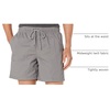 Amazon Essentials Men’s 6″ Inseam Regular Fit Drawstring Shorts with Elastic Waist and Pockets(Grey)