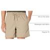 Amazon Essentials Men’s 6″ Inseam Regular Fit Drawstring Shorts with Elastic Waist and Pockets(Khaki Brown)