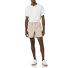 Amazon Essentials Men’s 6″ Inseam Regular Fit Drawstring Shorts with Elastic Waist and Pockets(Lavender Palm Leaf Print)