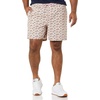 Amazon Essentials Men’s 6″ Inseam Regular Fit Drawstring Shorts with Elastic Waist and Pockets(Lavender Palm Leaf Print)