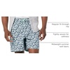 Amazon Essentials Men’s 6″ Inseam Regular Fit Drawstring Shorts with Elastic Waist and Pockets(Light Blue Graphic Flower)