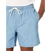 Amazon Essentials Men’s 6″ Inseam Regular Fit Drawstring Shorts with Elastic Waist and Pockets(Light Wash Chambray)