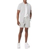 Amazon Essentials Men’s 6″ Inseam Regular Fit Drawstring Shorts with Elastic Waist and Pockets(Multicolor  Stripe)
