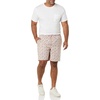 Amazon Essentials Men’s 8″ Inseam Relaxed-Fit Cotton Drawstring Pull-On Walk Shorts, Summer-Weight(Dusty Pink Palm Leaf Print)