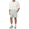Amazon Essentials Men’s 8″ Inseam Relaxed-Fit Cotton Drawstring Pull-On Walk Shorts, Summer-Weight(Green Pink Vertical Stripe)