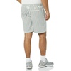 Amazon Essentials Men’s 8″ Inseam Relaxed-Fit Cotton Drawstring Pull-On Walk Shorts, Summer-Weight(Green Pink Vertical Stripe)
