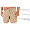 Amazon Essentials Men’s 8″ Inseam Relaxed-Fit Cotton Drawstring Pull-On Walk Shorts, Summer-Weight(Khaki Brown)