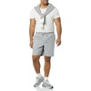 Amazon Essentials Men’s 8″ Inseam Relaxed-Fit Cotton Drawstring Pull-On Walk Shorts, Summer-Weight(Light Grey)