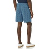 Amazon Essentials Men’s 8″ Inseam Relaxed-Fit Cotton Drawstring Pull-On Walk Shorts, Summer-Weight(Navy/Indigo  Palm)