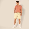 Amazon Essentials Men’s 8″ Inseam Relaxed-Fit Cotton Drawstring Pull-On Walk Shorts, Summer-Weight(Pale Yellow)