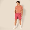 Amazon Essentials Men’s 8″ Inseam Relaxed-Fit Cotton Drawstring Pull-On Walk Shorts, Summer-Weight(Washed Red)