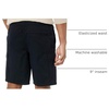 Amazon Essentials Men’s 9″ Elastic Waist Cargo Shorts(Black)