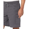 Amazon Essentials Men’s 9″ Elastic Waist Cargo Shorts(Dark Grey)