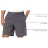 Amazon Essentials Men’s 9″ Elastic Waist Cargo Shorts(Dark Grey)