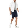 Amazon Essentials Men’s 9″ Elastic Waist Cargo Shorts(Navy)