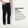 Amazon Essentials Men’s Athletic Fit Jeans with Extra Room in Hip and Thigh, Low Stretch Denim, 5 Pocket Styling(Black)